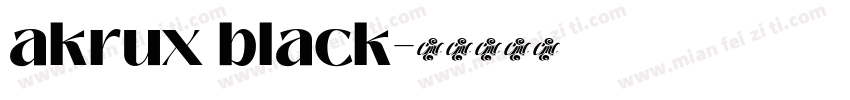 akrux black字体转换